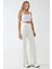 Kadın Yüksek Bel Straight Kot Pantolon White 3