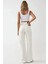 Kadın Yüksek Bel Straight Kot Pantolon White 4