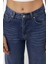Kadın Yüksek Bel Straight Kot Pantolon Orta Mavi Denim 7