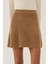 Kadın Triko Mini Etek Kestane Kahvesi 3