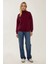 Kadın Regular Fit Örme Sweatshirt Red 3