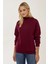 Kadın Regular Fit Örme Sweatshirt Red 5