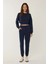 Kadın Kısa Sweatshirt Blue 2