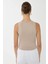 Kadın Basic Crop Top Natural 8