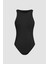 Kadın Basic Bisiklet Yaka Body Black 1