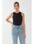 Kadın Basic Bisiklet Yaka Body Black 2
