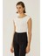 Kadın Sırtı Açık Crop Top Beyaz 7