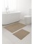 Pamuk Banyo Paspası 2 'li Set, Kaymaz Taban,banyo Paspası Klozet Takımı, Yıkanabilir, Yumuşak 60X100/40X60 cm 2