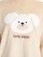 Lcw Young Bej Bisiklet Yaka Nakışlı Kadın Kadife Pijama Takımı 3