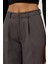 Kadın Yüksek Bel Geniş Paça Pantolon Grey 5