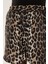 Kadın Yüksek Bel Leopar Desenli Mini Şort Kahve Kahvesi 5
