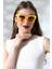 Kadın Kare Mat Sarı UV400 Güneş Gözlüğü Garson Boy 23048-1 C36 M 1