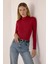 Kadın Basic Uzun Kollu Bodysuit Red 1