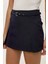 Kadın Kemerli Mini Şort Etek Blue 4