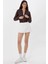 Kadın Jersey Fermuarlı Bluz Brown 3