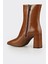 Naturel Deri Kadın Klasik Bot 3