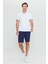 Erkek Beyaz %100 Pamuk Slim Fit Dar Kesim V Yaka Tişört 6