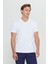 Erkek Beyaz %100 Pamuk Slim Fit Dar Kesim V Yaka Tişört 7
