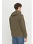 Erkek Haki Standart Fit Normal Kesim Içi Polarlı 3 Iplik Kapüşonlu Kanguru Cepli Pamuklu Sweatshirt 5