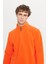 Erkek Turuncu Anti-pilling Tüylenme Yapmayan Standart Fit Dik Yaka Soğuk Geçirmez Polar Sweatshirt 4