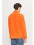 Erkek Turuncu Anti-pilling Tüylenme Yapmayan Standart Fit Dik Yaka Soğuk Geçirmez Polar Sweatshirt 5