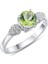 0.86 Karat Pırlanta Peridot Yüzük, Gerçek Pırlanta, Sertifikalı Mücevher 4