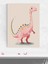 Pembe Dinozor Kız Bebek Odası Poster, Afiş, Kreş Çocuk Odası Dekorasyon, Yenidoğan Hediye 1