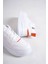 Jet-Alessı Bağcıklı Ortopedik Taban Kadın Sneaker Spor Ayakkabı Cbt - Beyaz/turuncu 5