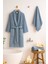 4 Parça Soft Elegance Banyo Aile Bornoz Seti %100 Pamuklu 3