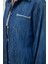 Tek Cepli Düğmeli Denim Gömlek Indigo Y2552005_043 5