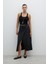 Kruvaze Görünümlü Süs Tokalı Midi Boy Etek K. Antrasit K2625002_286 1