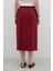 Önden Yırtmaçlı Nakış Detaylı Tek Pilili Midi Boy Etek Bordo K2625003_008 2