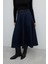 Beli Kemerli Denim Kloş Midi Boy Etek Lacivert K2615019_015 4