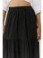 Kadın Yüksek Bel Yırtmaçlı Maxi Etek Black 4