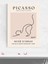 Picasso Cat, Kedi Çizimi, Kübist Sanat Sanatsal Poster - Afiş - Dekoratif Duvar Poster 1