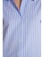 Kadın Slim Fit Dar Kesim Uzun Kollu Çizgili Gömlek 3