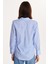 Kadın Slim Fit Dar Kesim Uzun Kollu Çizgili Gömlek 5
