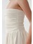 Kadın Straplez Fırfırlı Arkası Gipeli Mini Elbise White 6