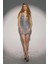 Kadın V Yaka Kolsuz Bodycon Simli Mini Elbise Grey 3