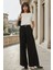 Kadın Wide Leg Pileli Pantolon Black 2