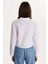 Kadın Slim Fit Dar Kesim Uzun Kollu Beli Detaylı Beyaz Gömlek 5