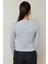 Kadın Önü Düğmeli Uzun Kollu Slim Fit Üst Grey 4
