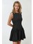 Kadın Fiyonk Detaylı Fitted Mini Dress Black 1
