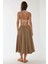 Kadın A-Form Fit Maxi Etek Kunduz Kahverengisi 7