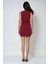 Kadın Yüksek Bel Dordo Mini Kalem Etek Red 4