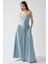 Kadın Sofie Straplez Vücuda Oturan Sandy Maxi Elbise Bebek Mavisi 4