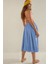 Kadın A-Form Fit Maxi Etek Blue 3
