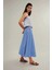 Kadın A-Form Fit Maxi Etek Blue 4