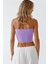 Kadın Slim Fit Straplez Kısa Üst Purple 2