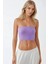 Kadın Slim Fit Straplez Kısa Üst Purple 3
